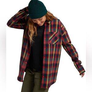 BURTON New without tags, Spring Ride Flannel Button Down Shirt Small